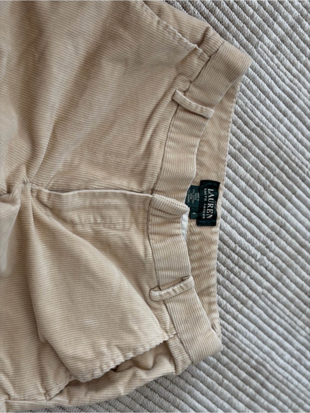 Ralph lauren women’s corduroy flat front pants